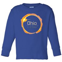 Ohio Totality Total Solar Eclipse April 8 2024 Toddler Long Sleeve Shirt