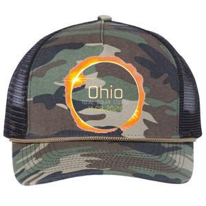 Ohio Totality Total Solar Eclipse April 8 2024 Retro Rope Trucker Hat Cap