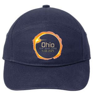 Ohio Totality Total Solar Eclipse April 8 2024 7-Panel Snapback Hat