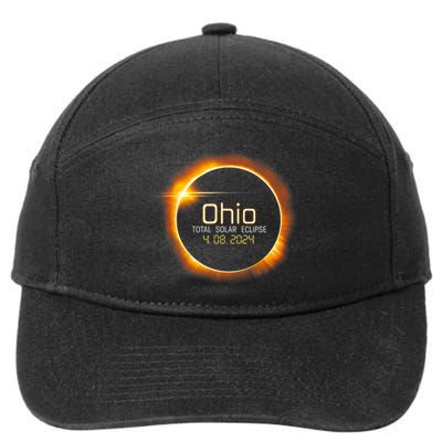 Ohio Totality Total Solar Eclipse April 8 2024 7-Panel Snapback Hat