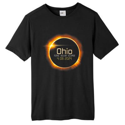 Ohio Totality Total Solar Eclipse April 8 2024 Tall Fusion ChromaSoft Performance T-Shirt