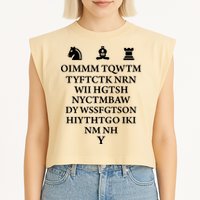 Oimmm Tqwtm Tyftctk Nrn Wii Hgtsh Garment-Dyed Women's Muscle Tee