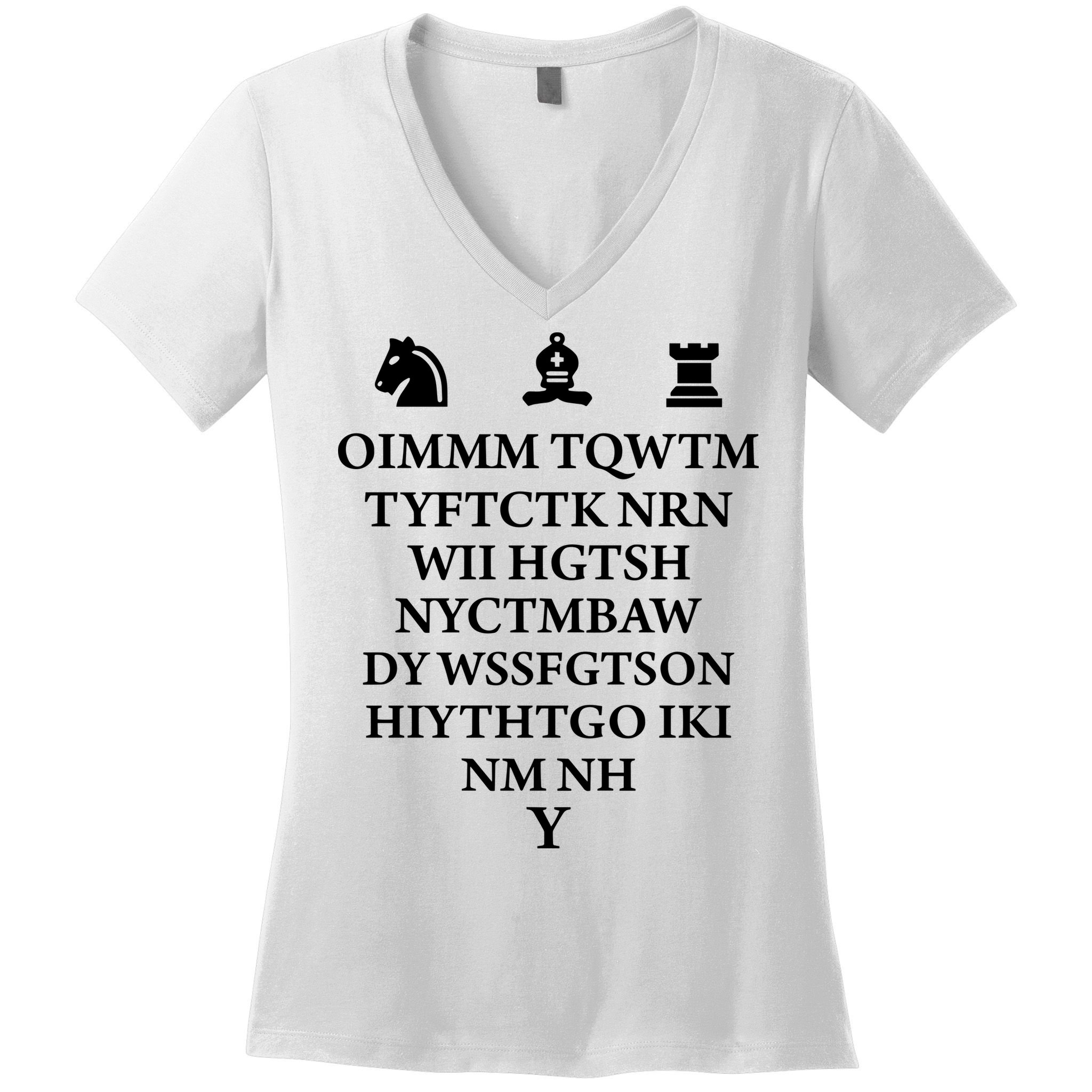 Oimmm Tqwtm Tyftctk Nrn Wii Hgtsh Women's V-Neck T-Shirt
