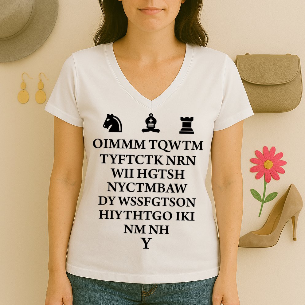 Oimmm Tqwtm Tyftctk Nrn Wii Hgtsh Women's V-Neck T-Shirt
