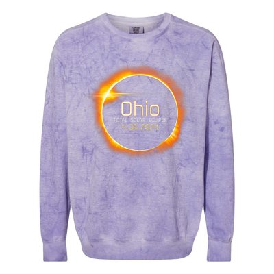 Ohio Totality Total Solar Eclipse April 8 2024 Colorblast Crewneck Sweatshirt