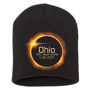 Ohio Totality Total Solar Eclipse April 8 2024 Short Acrylic Beanie