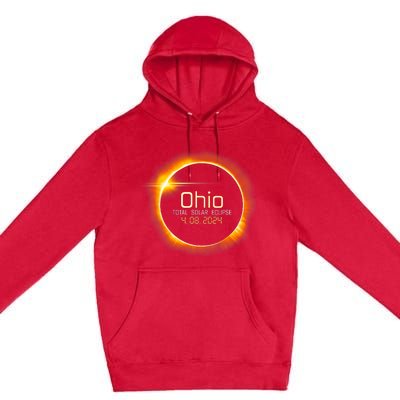 Ohio Totality Total Solar Eclipse April 8 2024 Premium Pullover Hoodie