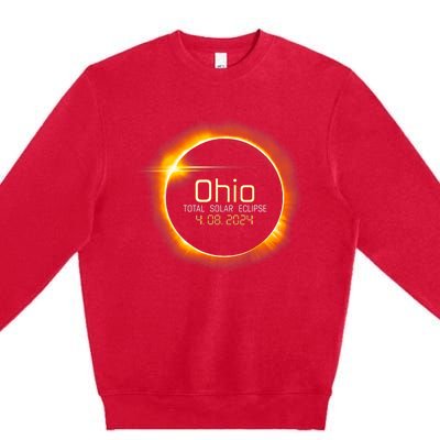 Ohio Totality Total Solar Eclipse April 8 2024 Premium Crewneck Sweatshirt