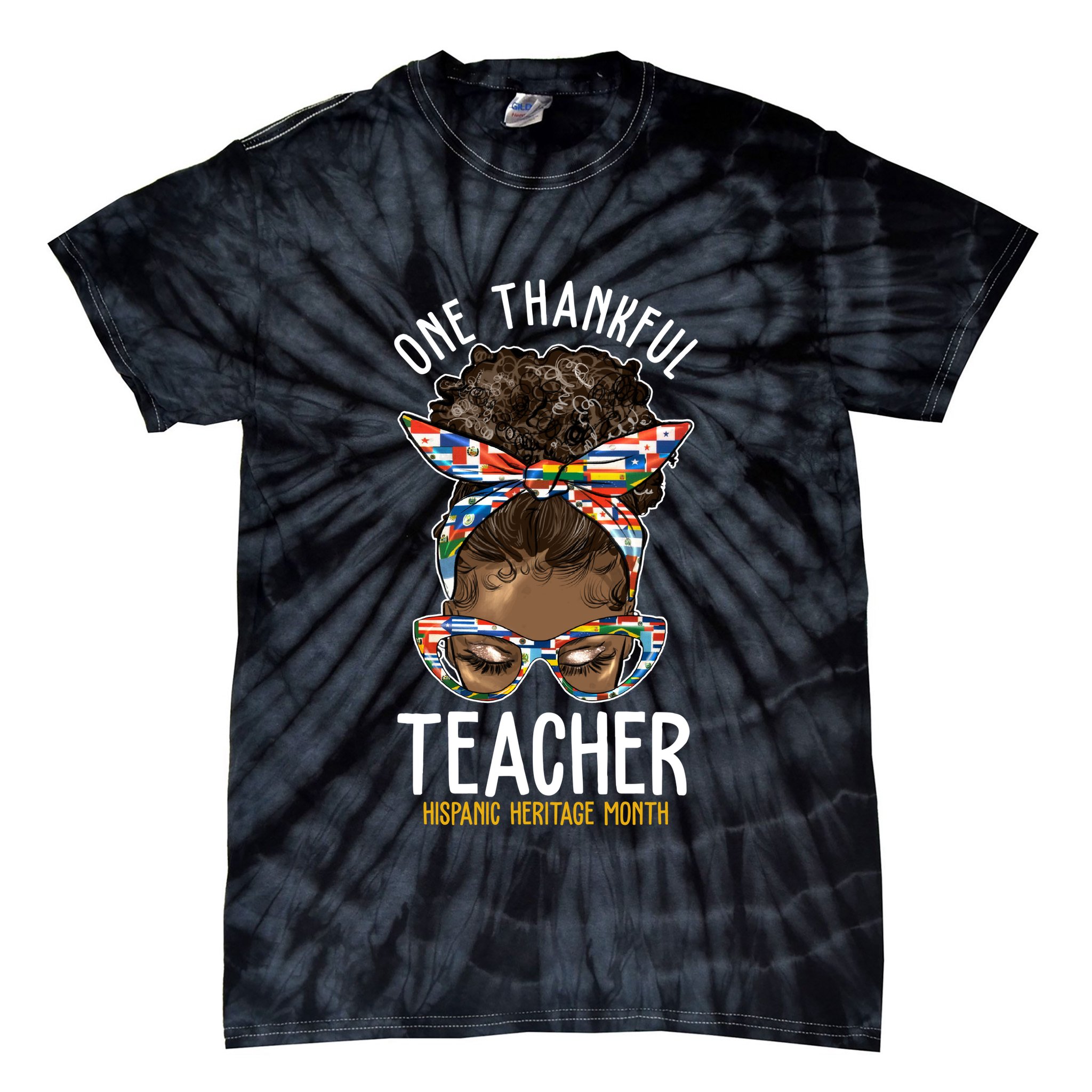 One Thankful Teacher Hispanic Heritage Month Tie-Dye T-Shirt