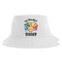 One Thankful Teacher Thanksgiving Turkey Sustainable Bucket Hat