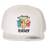 One Thankful Teacher Thanksgiving Turkey Wool Snapback Cap