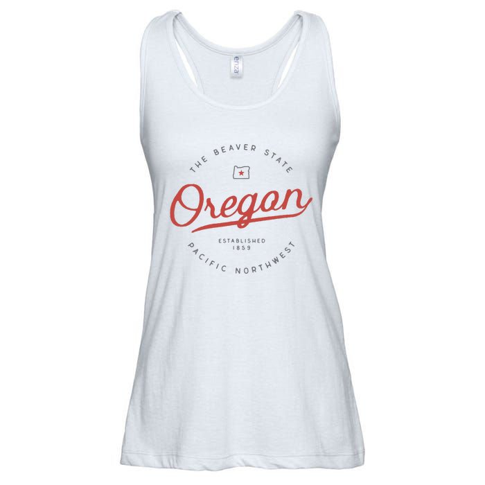 Oregon T The Beaver State Pacific Northwest Pnw Ladies Essential Flowy Tank