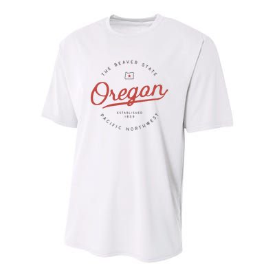 Oregon T The Beaver State Pacific Northwest Pnw Youth Performance Sprint T-Shirt