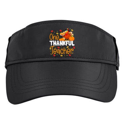 One Thankful Teacher Thanksgiving Turkey Teacher Costume Adult Drive Performance Visor