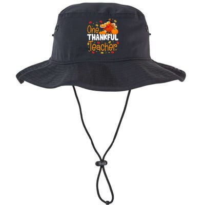 One Thankful Teacher Thanksgiving Turkey Teacher Costume Legacy Cool Fit Booney Bucket Hat