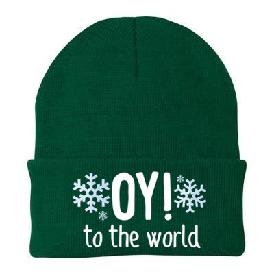 Oy! To The World Hanukkah Jewish Holiday Judaism Humor Gift Great Gift Knit Cap Winter Beanie