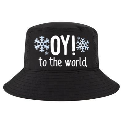 Oy! To The World Hanukkah Jewish Holiday Judaism Humor Gift Great Gift Cool Comfort Performance Bucket Hat