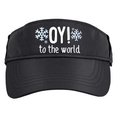 Oy! To The World Hanukkah Jewish Holiday Judaism Humor Gift Great Gift Adult Drive Performance Visor