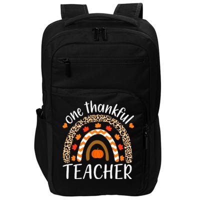 One Thankful Teacher, Autumn Fall Leopard Design Impact Tech Backpack