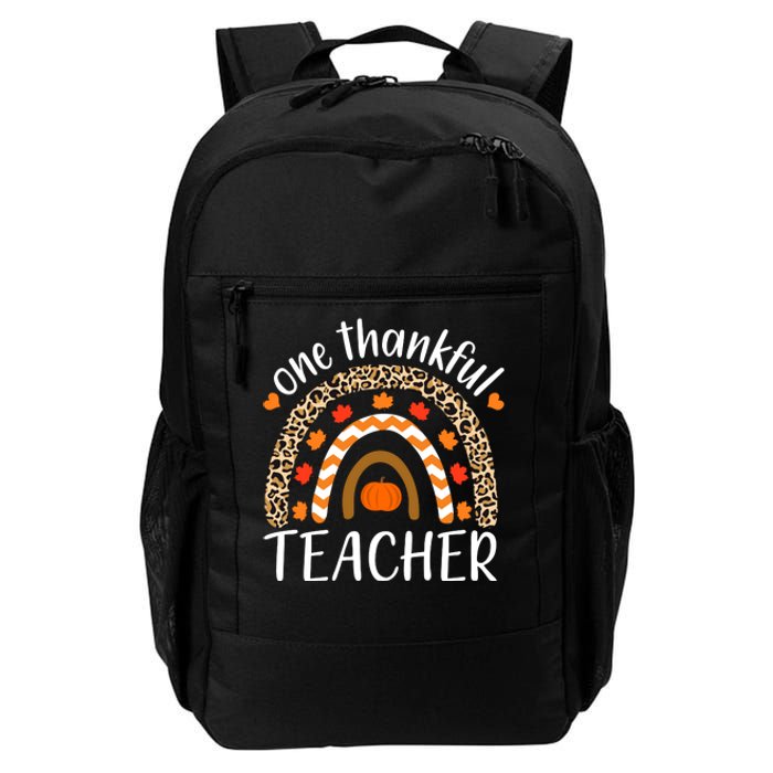 One Thankful Teacher, Autumn Fall Leopard Design Daily Commute Backpack