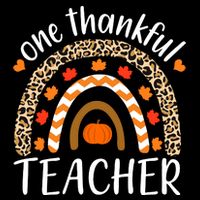 One Thankful Teacher, Autumn Fall Leopard Design 7-Panel Snapback Hat