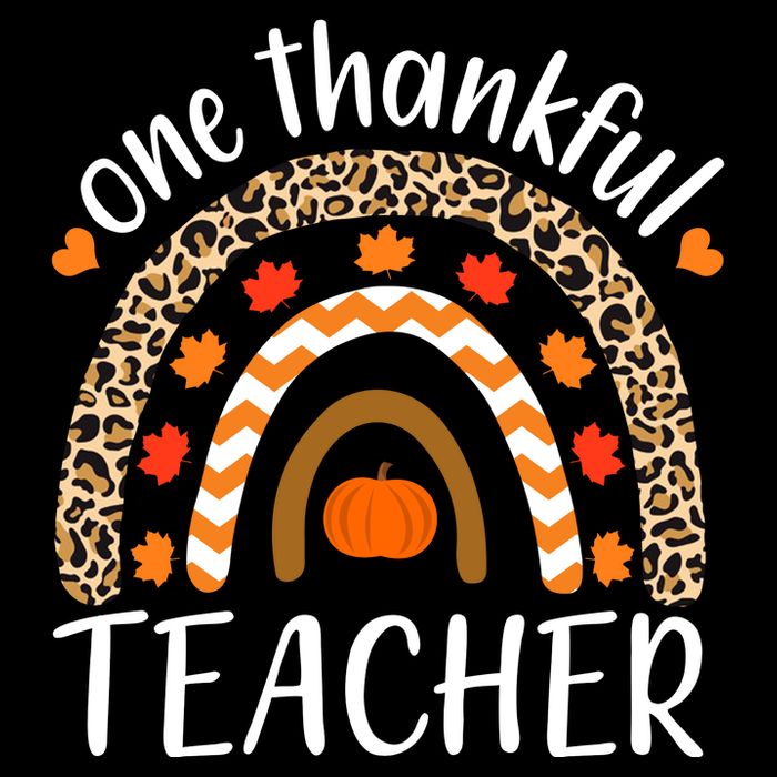One Thankful Teacher, Autumn Fall Leopard Design 16 in Basic Backpack