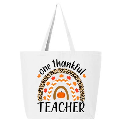 One Thankful Teacher, Autumn Fall Leopard Design 25L Jumbo Tote