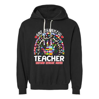 One Thankful Teacher Hispanic Heritage Month Garment-Dyed Fleece Hoodie