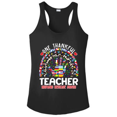 One Thankful Teacher Hispanic Heritage Month Ladies PosiCharge Competitor Racerback Tank