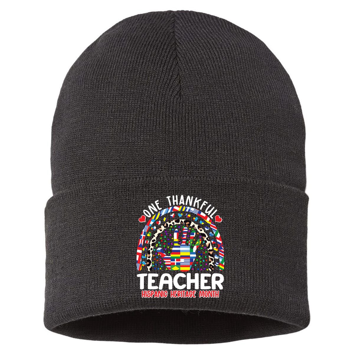 One Thankful Teacher Hispanic Heritage Month Sustainable Knit Beanie