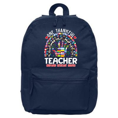 One Thankful Teacher Hispanic Heritage Month 16 in Basic Backpack