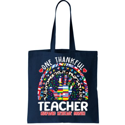 One Thankful Teacher Hispanic Heritage Month Tote Bag