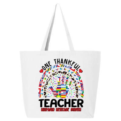 One Thankful Teacher Hispanic Heritage Month 25L Jumbo Tote