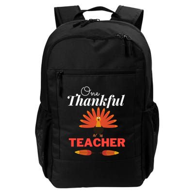 One Thankful Teacher Teachers Thanksgiving Blessed Teacher Gift Backpack