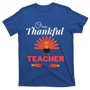 One Thankful Teacher Teachers Thanksgiving Blessed Teacher Gift T-Shirt