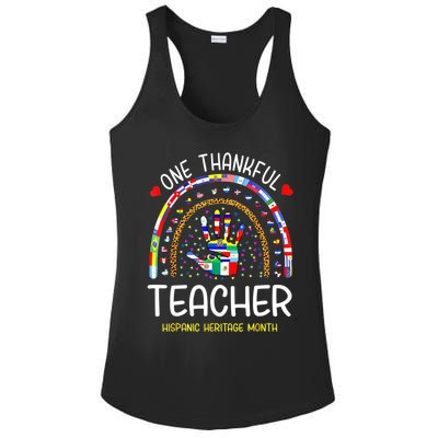 One Thankful Teacher Hispanic Heritage Month Countries Ladies PosiCharge Competitor Racerback Tank