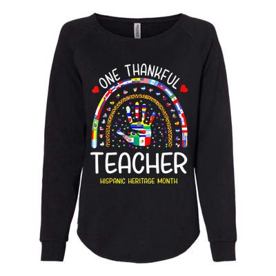 One Thankful Teacher Hispanic Heritage Month Countries Womens California Wash Sweatshirt