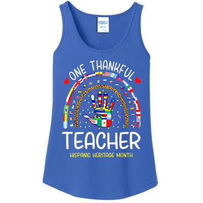 One Thankful Teacher Hispanic Heritage Month Countries Ladies Essential Tank