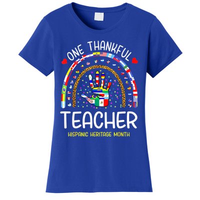 One Thankful Teacher Hispanic Heritage Month Countries Women's T-Shirt