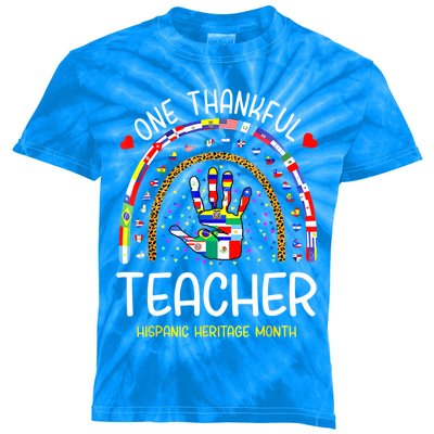 One Thankful Teacher Hispanic Heritage Month Countries Kids Tie-Dye T-Shirt