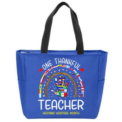 One Thankful Teacher Hispanic Heritage Month Countries Zip Tote Bag