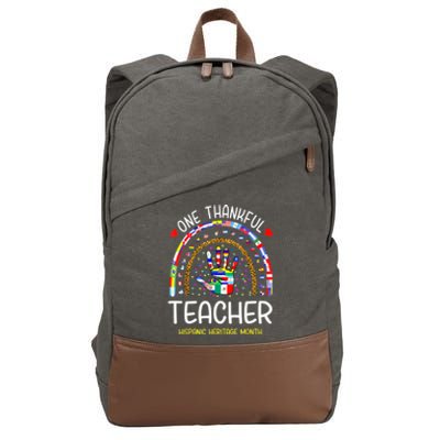 One Thankful Teacher Hispanic Heritage Month Countries Cotton Canvas Backpack