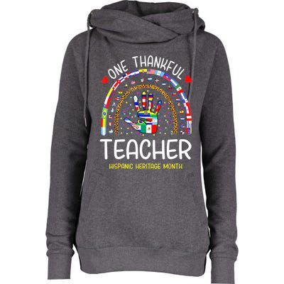 One Thankful Teacher Hispanic Heritage Month Countries Womens Funnel Neck Pullover Hood