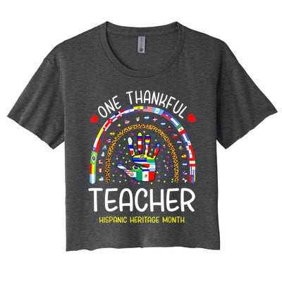 One Thankful Teacher Hispanic Heritage Month Countries Women's Crop Top Tee