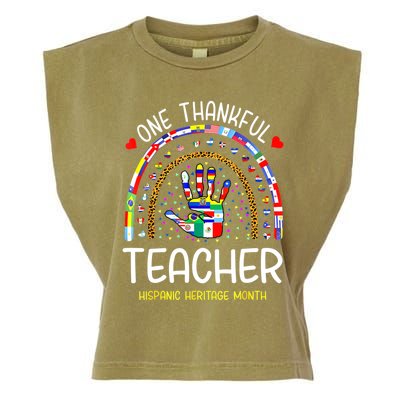 One Thankful Teacher Hispanic Heritage Month Countries Garment-Dyed Women's Muscle Tee