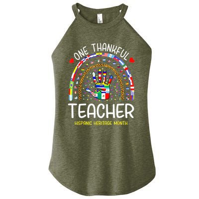 One Thankful Teacher Hispanic Heritage Month Countries Women's Perfect Tri Rocker Tank