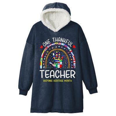 One Thankful Teacher Hispanic Heritage Month Countries Hooded Wearable Blanket