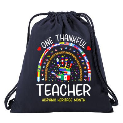 One Thankful Teacher Hispanic Heritage Month Countries Drawstring Bag