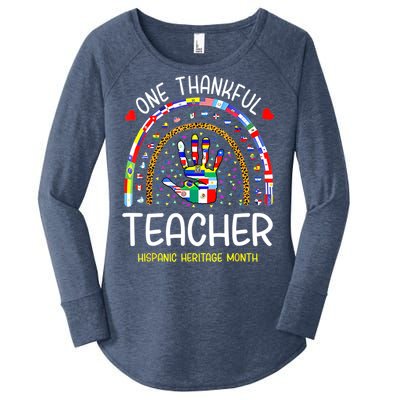 One Thankful Teacher Hispanic Heritage Month Countries Women's Perfect Tri Tunic Long Sleeve Shirt