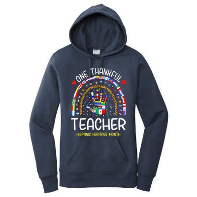 One Thankful Teacher Hispanic Heritage Month Countries Women's Pullover Hoodie